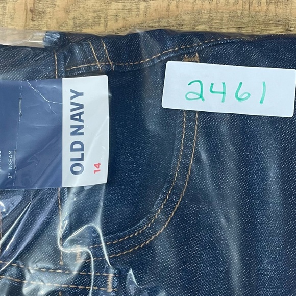 NWT!  Girls Old Navy high rise dark denim shorts adjustable waist size 14 - Picture 10 of 10